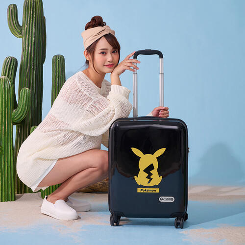 Pokemon 精靈寶可夢 潮黑皮卡丘20吋行李箱#黑色