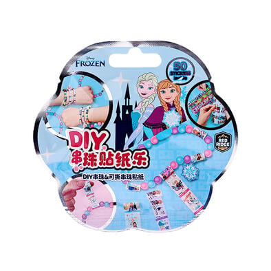 Disney迪士尼冰雪奇緣 DIY穿珠貼紙樂