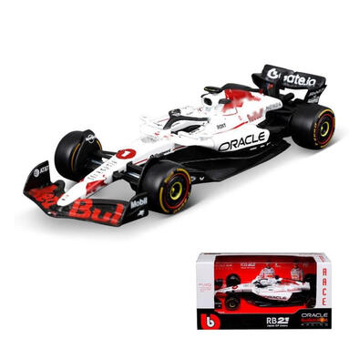 Bburago比美高1:43 F1系列-1:43紅牛車隊RB21（無頭盔）（2025日本大獎賽）（#1馬克斯&middot;維斯塔潘）（#22 角田裕毅）- 白色