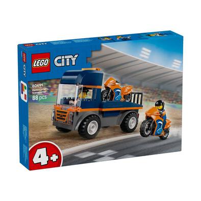 LEGO樂高城市系列 摩托車運輸車 60491