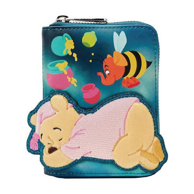 Disney迪士尼 LOUNGEFLY/小熊維尼愛作夢拉鍊皮夾