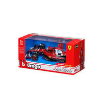 Bburago比美高1:43 F1系列-1:43 法拉利 SF-25（無頭盔，紙盒版）（#16 查爾斯&middot;勒克萊爾）（標準塗裝）－ 啞紅