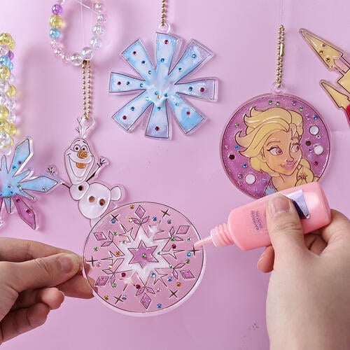 Disney Frozen冰雪奇緣 彩虹免烤畫吊飾DIY套組