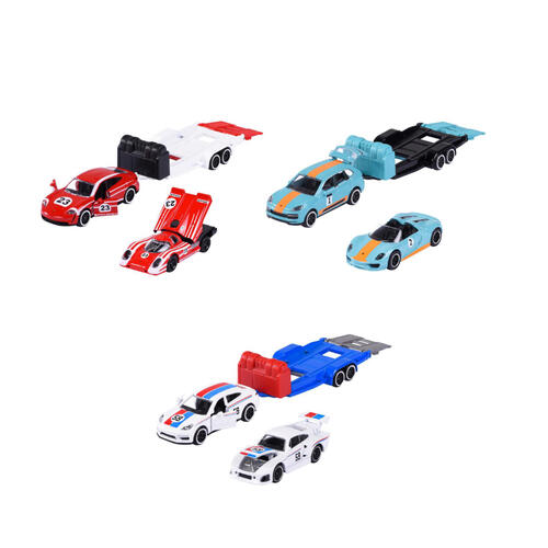 Majorette - Porsche Deluxe Trailer, 3-asst.