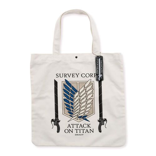 Attack on Titan Large Side Bag (White) - Wings of Freedom