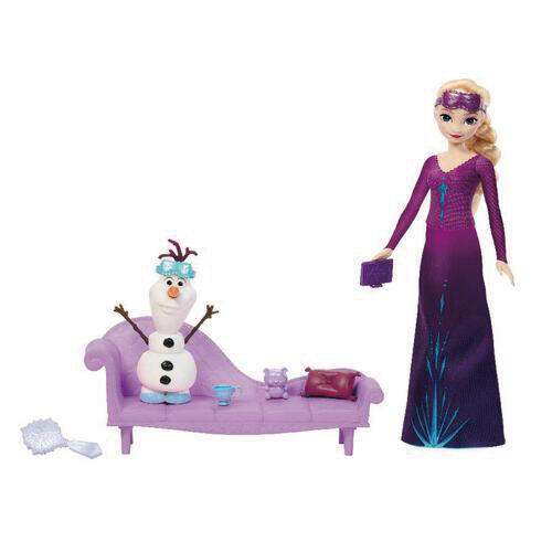 Disney Frozen迪士尼冰雪奇緣-艾莎與雪寶睡前聊天組