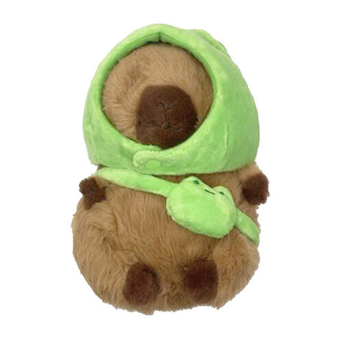 TUNTUNZAI卡皮巴拉	豚豚崽青蛙帽背包款18cm