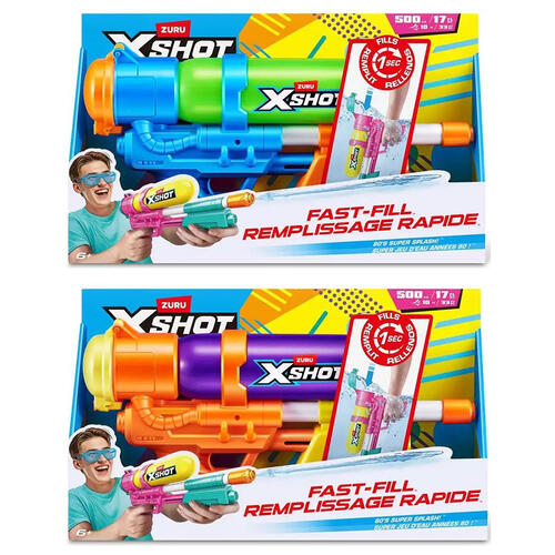 X-Shot Fast-Fill 80's Super Splash Water Blaster - Assorted (1Pc)