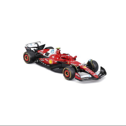 Bburago比美高1:43 F1系列-1:43 法拉利 SF-25（無頭盔，紙盒版）（#44 路易斯漢密爾頓）（標準塗裝）- 啞紅