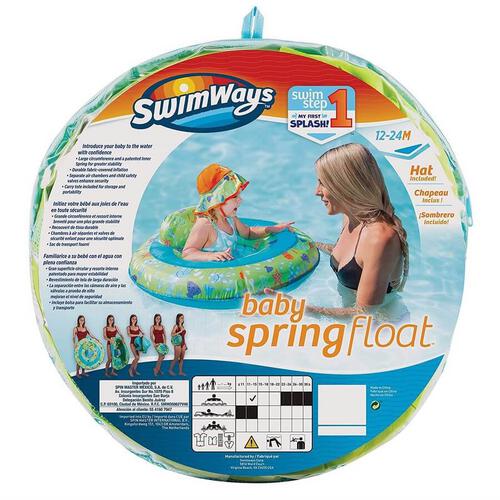 Swim Ways嬰兒泳圈(含遮陽帽)