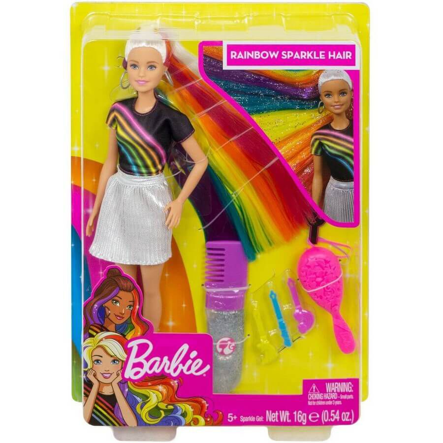 Barbie Rainbow Sparkle Hair Doll | Toys 