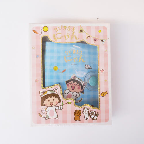 Chibi Maruko 櫻桃小丸子 貓咪PVC手帳本-藍