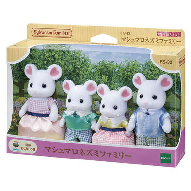 Sylvanian Families Marshmallow Mouse Family