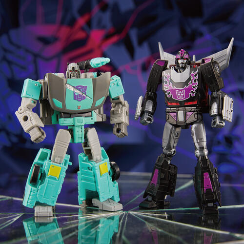 Transformers Generations Shattered Glass Collection Rodimus, Sideswipe, and Decepticon Whisper
