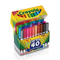 Ccrayola繪兒樂可水洗錐頭彩色筆40色