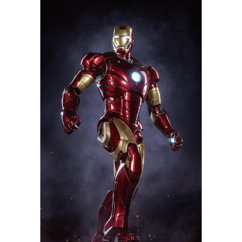 MARVEL iron man 中動 鋼鐵人 Mark III 14吋可動人偶