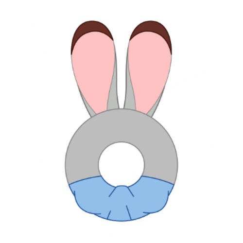 Miniso&nbsp;	迪士尼瘋狂動物城系列立體束髮帶（JUDY）