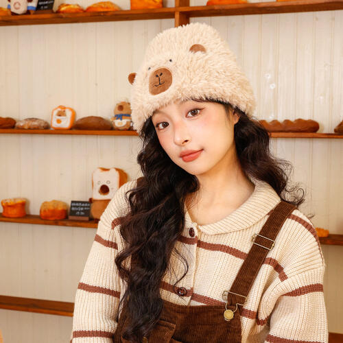 TUNTUNZAI卡皮巴拉	豚豚崽烘焙坊立體形象毛線帽