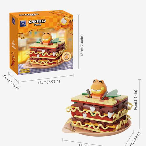 Pantasy拼奇 Garfield加菲貓起司千層麵 收藏積木(86807)