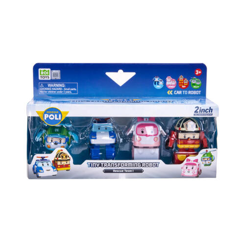 Robocar Poli波力救援小英雄 2吋變形4入組