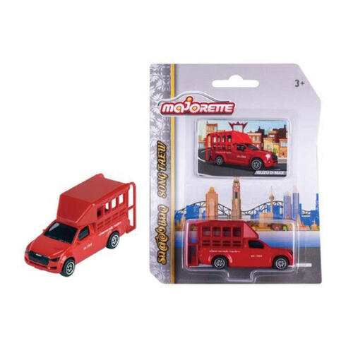 Majorette 美捷輪小汽車-Isuzu D-Max泰國運輸車紅