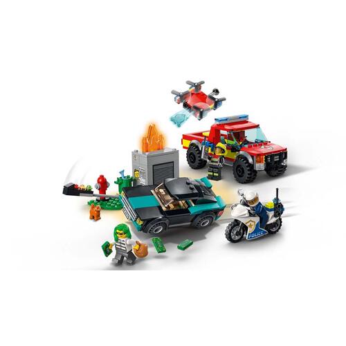 LEGO樂高城市系列 消防救援和警察追捕行動 60319