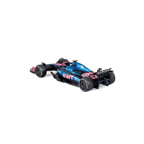 Bburago比美高1:43 F1系列-1:43 阿爾派 A525（無頭盔，紙盒版）（2025 摩納哥大獎賽）（#43 弗蘭科&middot;科拉平托）- 金屬藍/啞光黑/粉紅