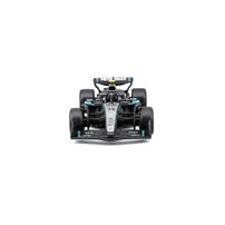 Bburago比美高1:43 F1系列-1:43賓士車隊-AMG F1 W16 E（無頭盔，紙盒版）（2025澳洲大獎賽）（#12安德烈亞&middot;基米&middot;安東內利）（#63 喬治&middot;拉塞爾）-霧黑/銀色