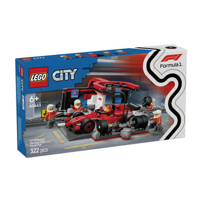 Lego樂高 F1® 維修站、維修人員和 Ferrari 汽車 60443