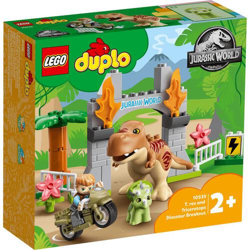 LEGO Duplo Jurassic World T. Rex And Triceratops Dinosaur Breakout 10939