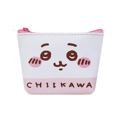 Chiikawa  吉伊卡哇 斜紋皮革錢包-粉 吉伊
