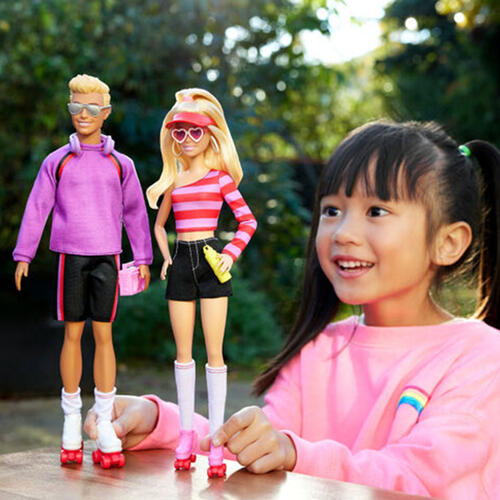 Barbie芭比 肯尼65周年特別版-80年代經典溜冰造型組合
