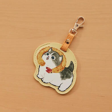 Mofusand 貓福珊迪皮革吊飾(炸蝦)