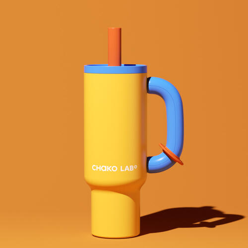 CHAKO LAB 1050ml不鏽鋼保溫霸王杯#芒果歐蕾