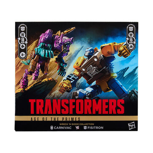 Transformers Age of the Primes Wreck &lsquo;n Doom Collection Fisitron and Carnivac Action Figure 2-Pack