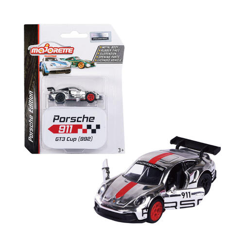 Majorette 美捷輪小汽車-保時捷911 GT3 CUP (992)豪華銀