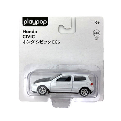 playpop 1:60 合金車 Honda Civic EG6 - 白色
