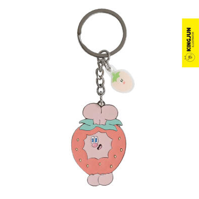 Kingjun	金屬鑰匙圈／草莓吃蠢兔