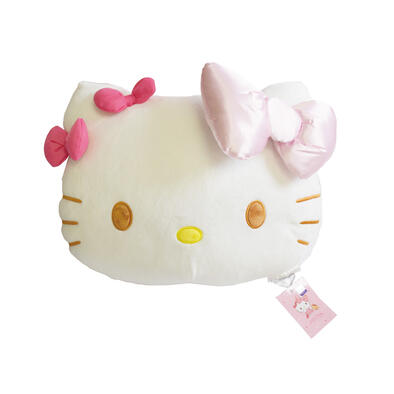 Sanrio KT 50th Anniversary Big Face Head Shape Pillow 12"