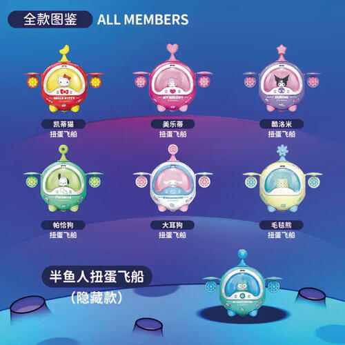 Sanrio 三麗鷗家族-扭蛋飛船系列- 隨機發貨