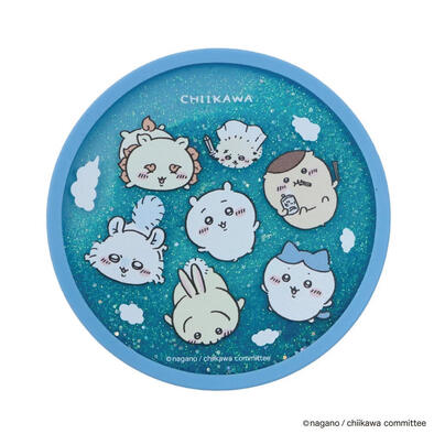 Chiikawa 吉伊卡哇流沙杯墊-團體天空款