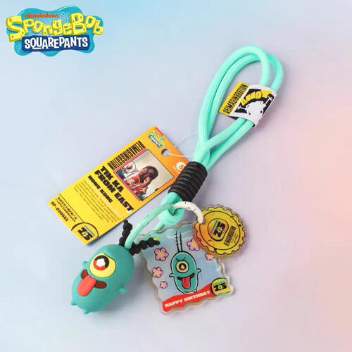 Spongebob海綿寶寶 卡通形象產品-25周年紀念版萌物掛飾系列-隨機發貨