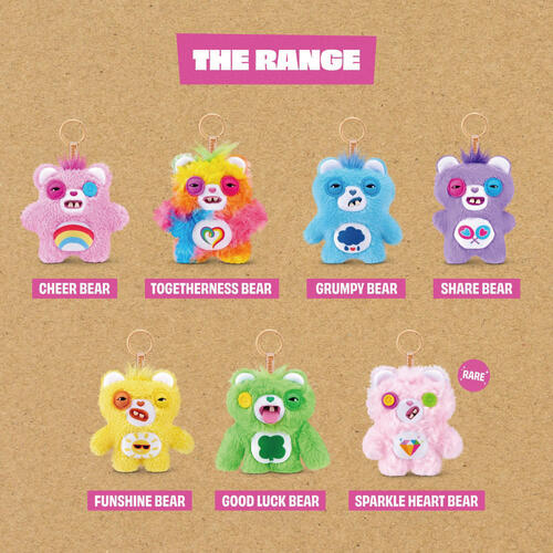 FUGGLER牙齒怪-CAREBEAR熊絨毛吊飾盲盒- 隨機發貨