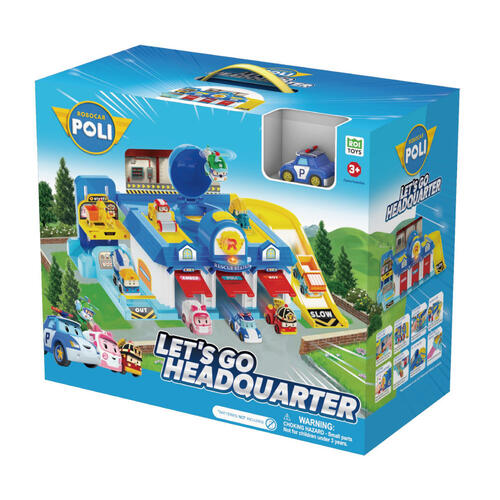 Robocar Poli Let'go Headquarter (Playset)  Including Plastic Minicar (POLI) 