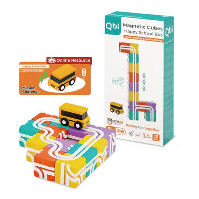Qbi Happy School Bus: Stack and Stay Creative Blocks