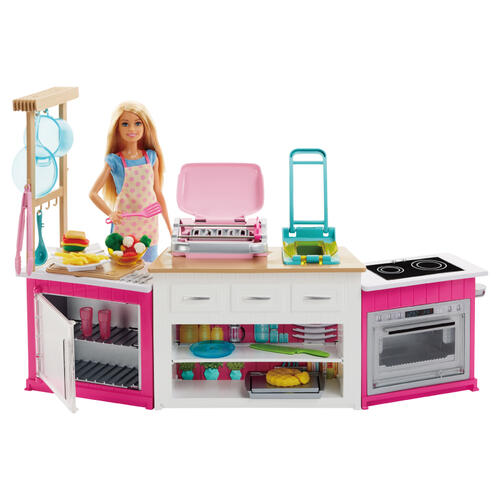 Barbie芭比廚房遊戲組合連娃娃