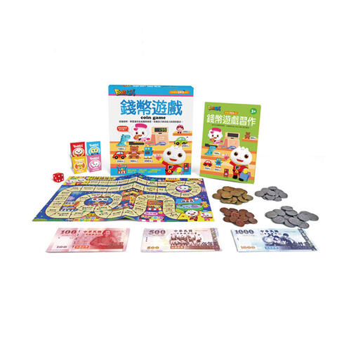 Foodman Food超人 錢幣遊戲(附擬真鈔票+錢幣+練習本+大富翁遊戲)-創意寶貝遊戲盒