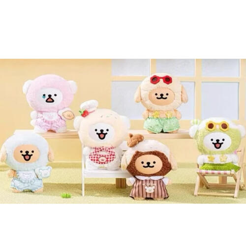 top toys 線條小狗繽紛日常搪膠毛絨盲盒-隨機發貨