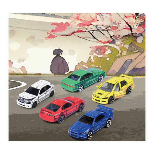 Majorette 美捷輪小汽車-漫畫風JDM五入組