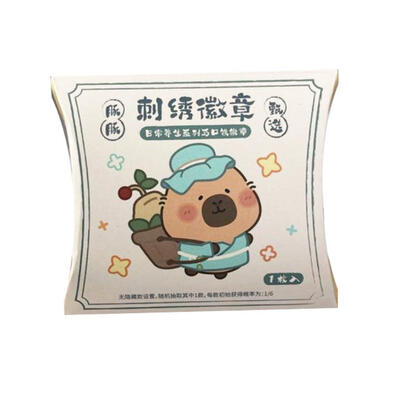 TUNTUNZAI卡比巴拉	豚豚崽養生刺繡徽章-6